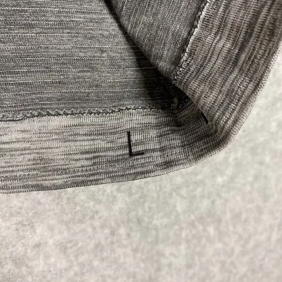Lululemon Shirt Mens Size L Metal Vent Tech Short Sleeve V Neck in Slate White - Picture 8 of 8
